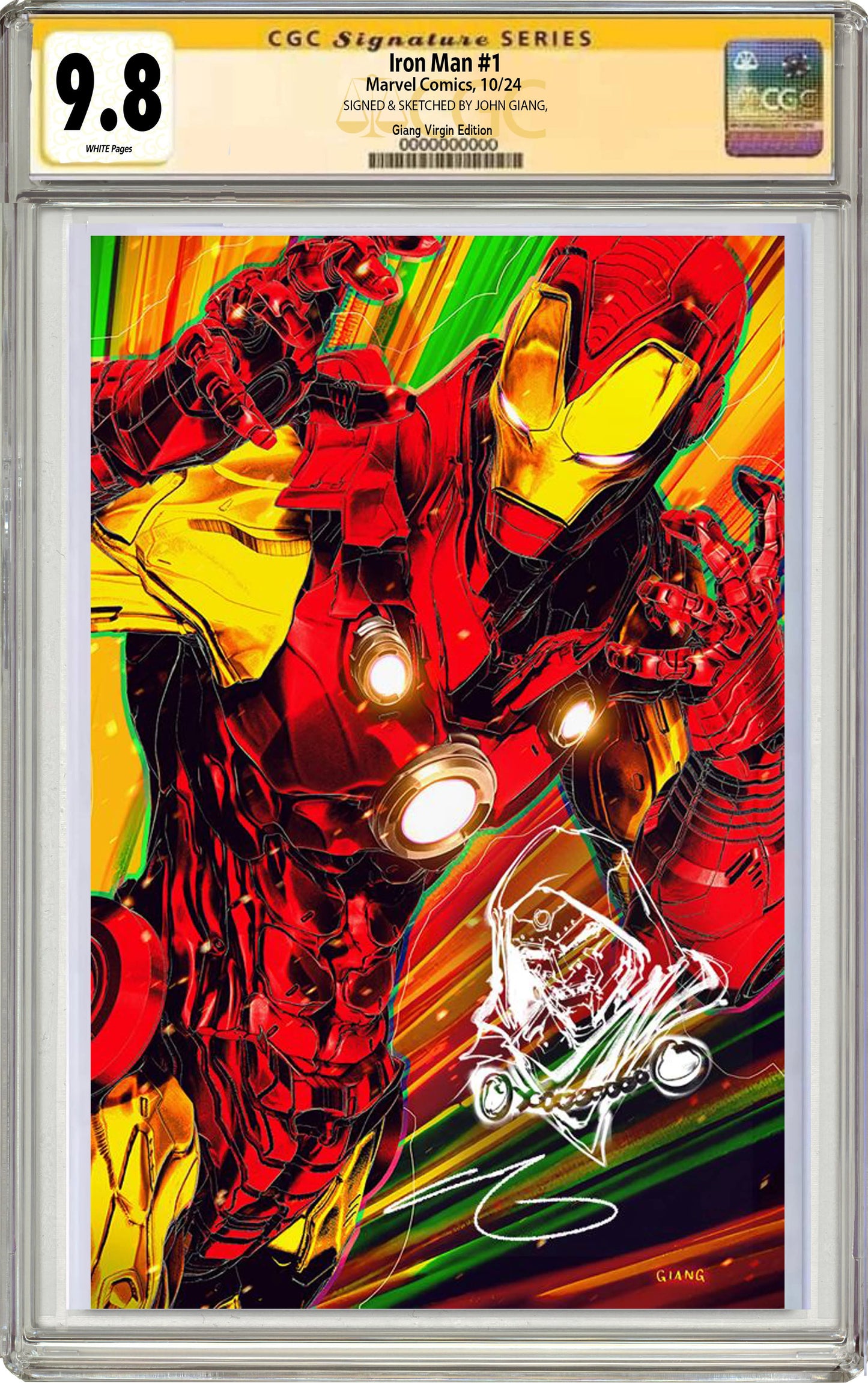 Iron Man #1 John Giang Negative Bleed Virgin Exclusive