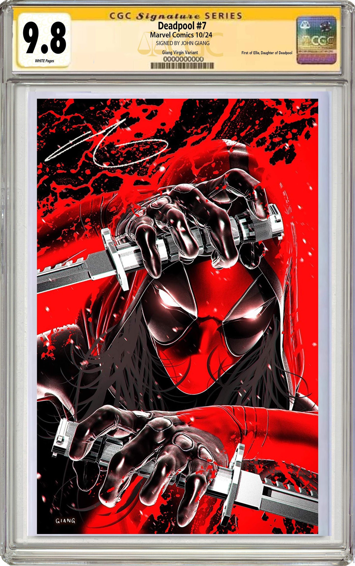 Deadpool #7 John Giang Negative Bleed Virgin Exclusive