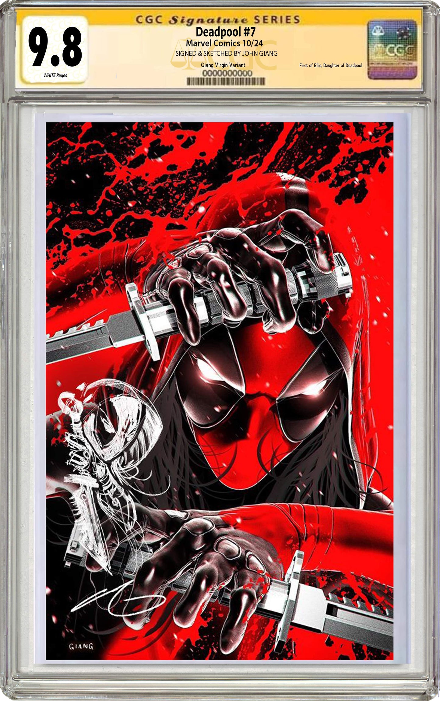 Deadpool #7 John Giang Negative Bleed Virgin Exclusive