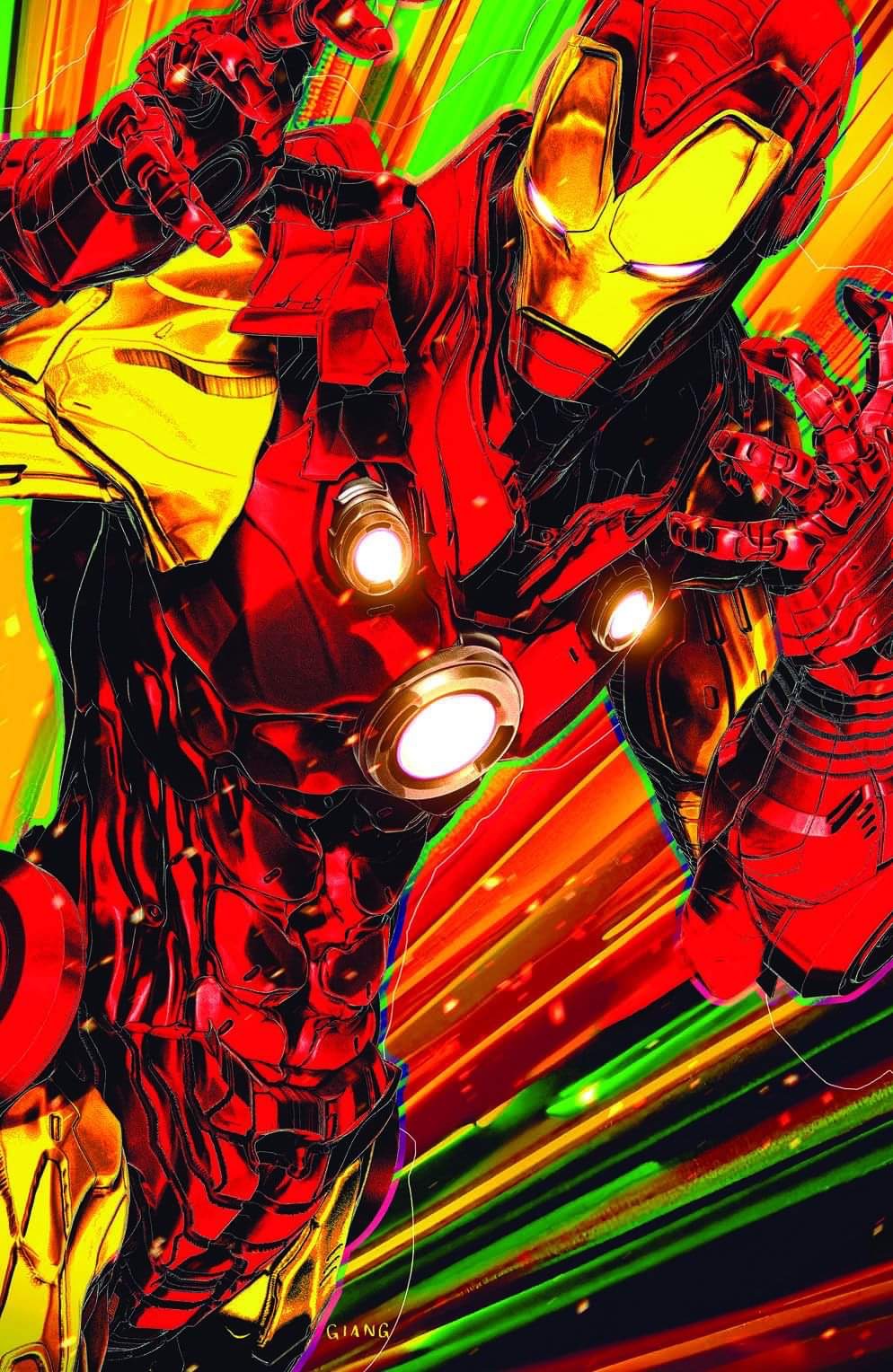 Iron Man #1 John Giang Negative Bleed Virgin Exclusive
