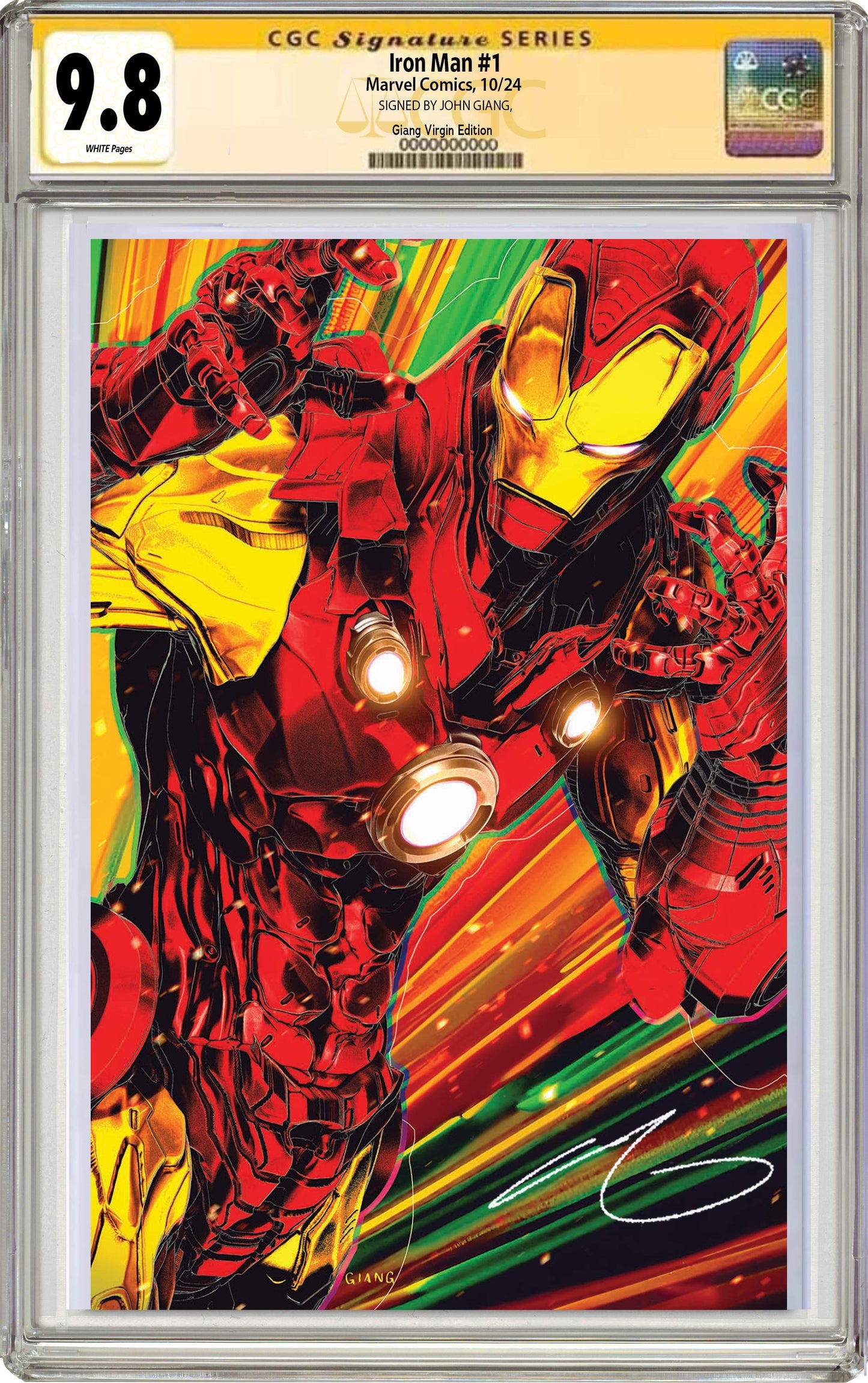 Iron Man #1 John Giang Negative Bleed Virgin Exclusive