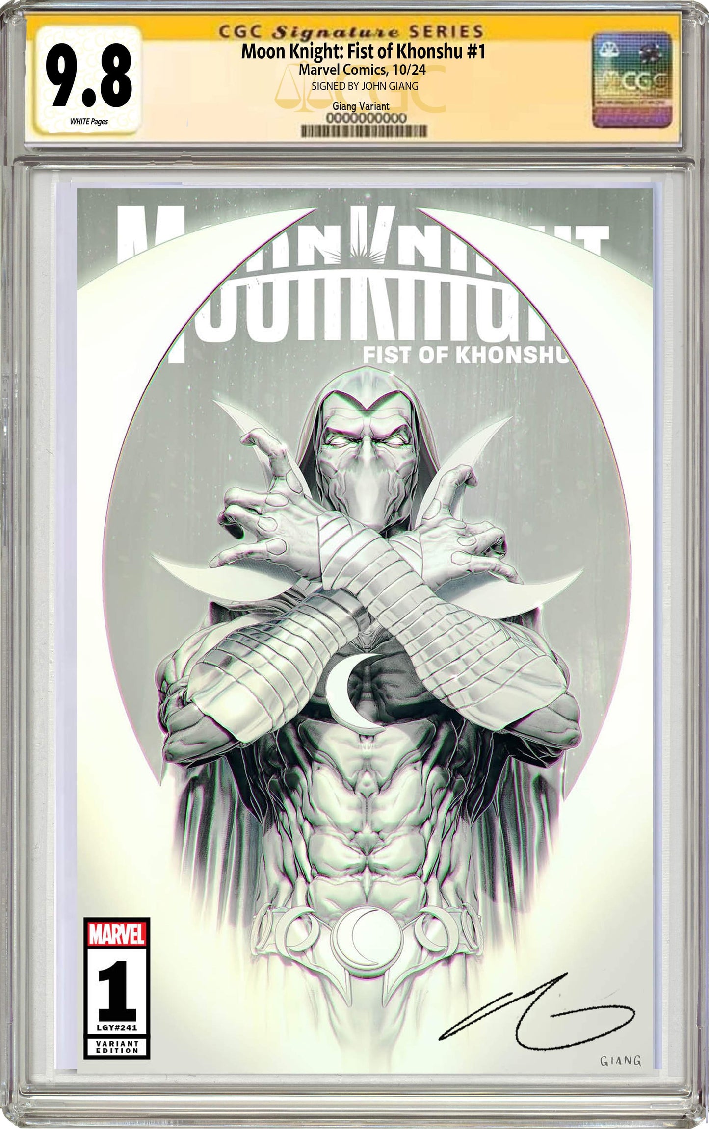 Moon Knight Fist of Khonshu #1 John Giang NYCC Negative Bleed Exclusive