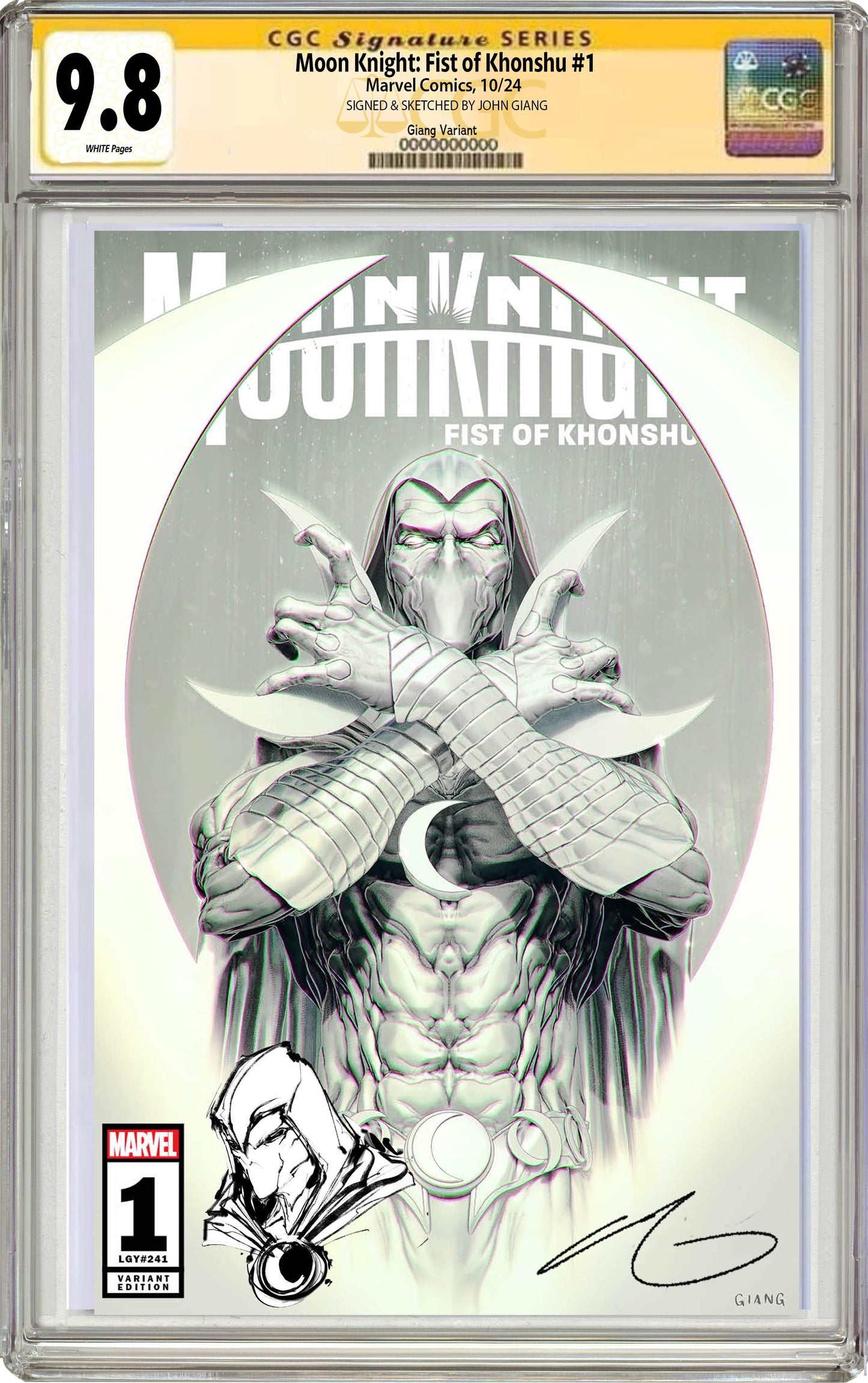Moon Knight Fist of Khonshu #1 John Giang NYCC Negative Bleed Exclusive