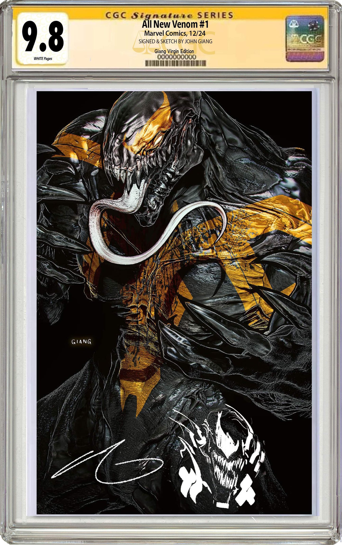 All-New Venom #1 John Giang Negative Bleed Virgin Exclusive