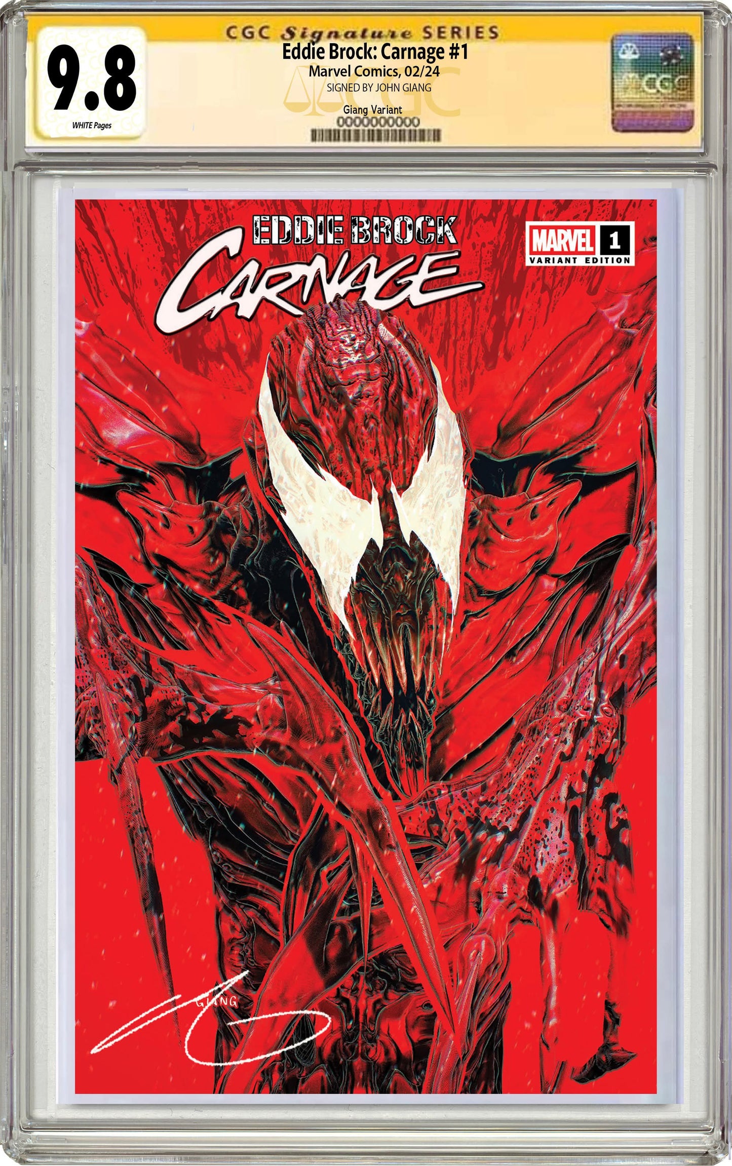 Eddie Brock Carnage #1 John Giang Negative Bleed MegaCon Exclusive