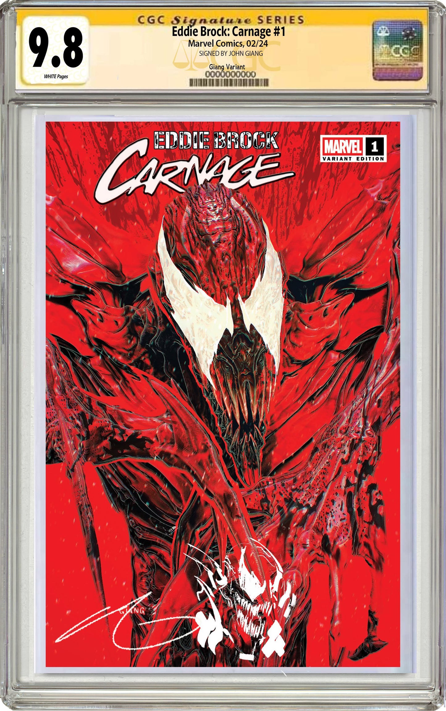 Eddie Brock Carnage #1 John Giang Negative Bleed MegaCon Exclusive