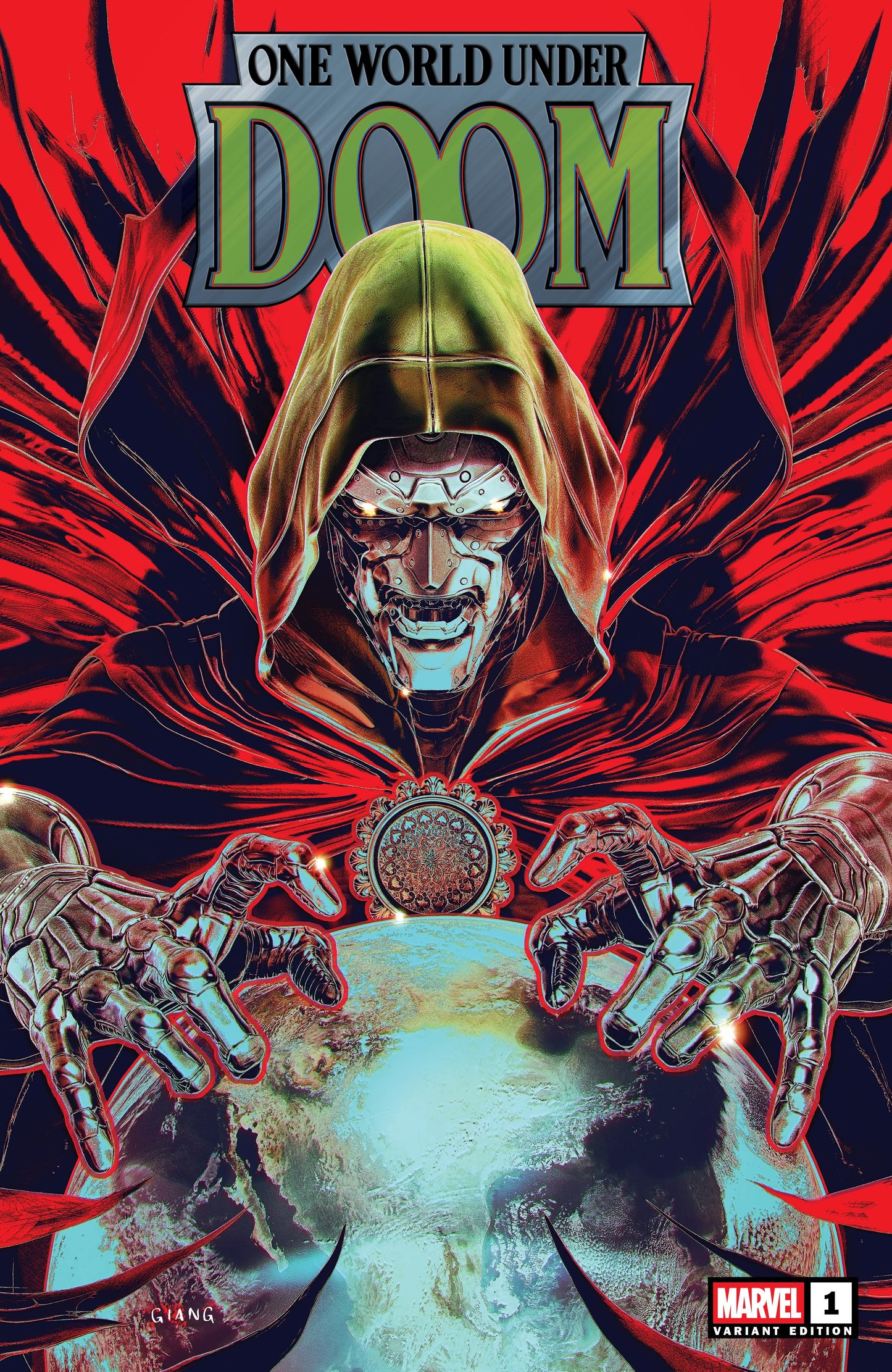 One World Under Doom #1 John Giang Negative Bleed Exclusive