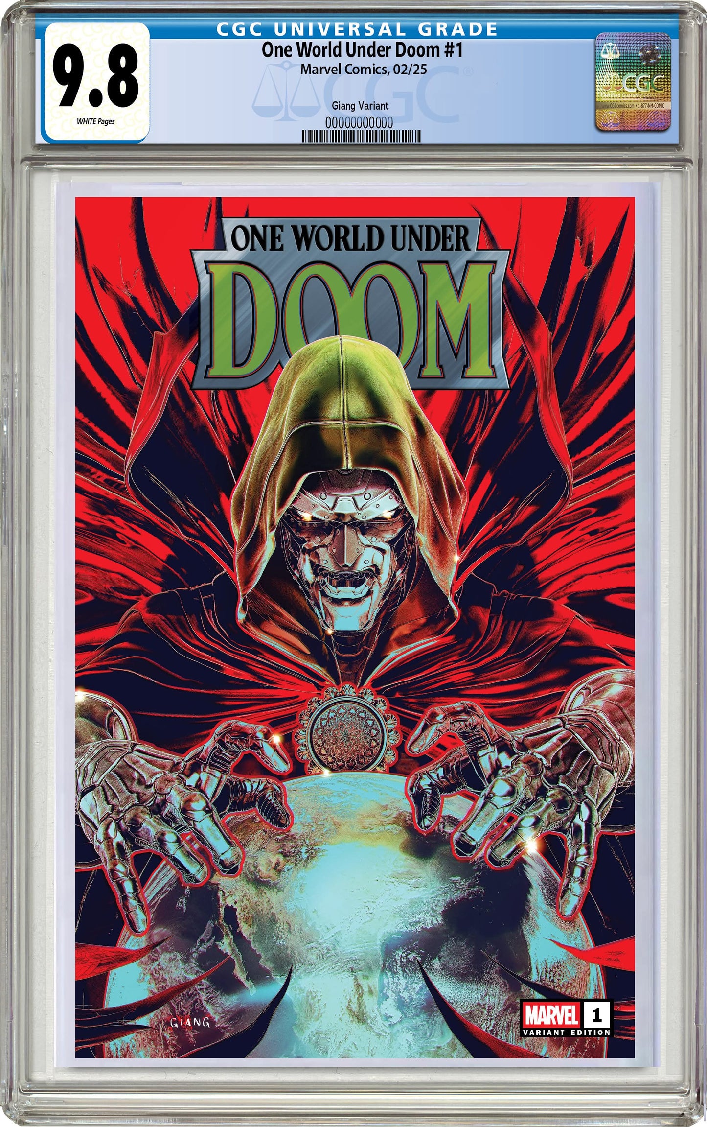 One World Under Doom #1 John Giang Negative Bleed Exclusive