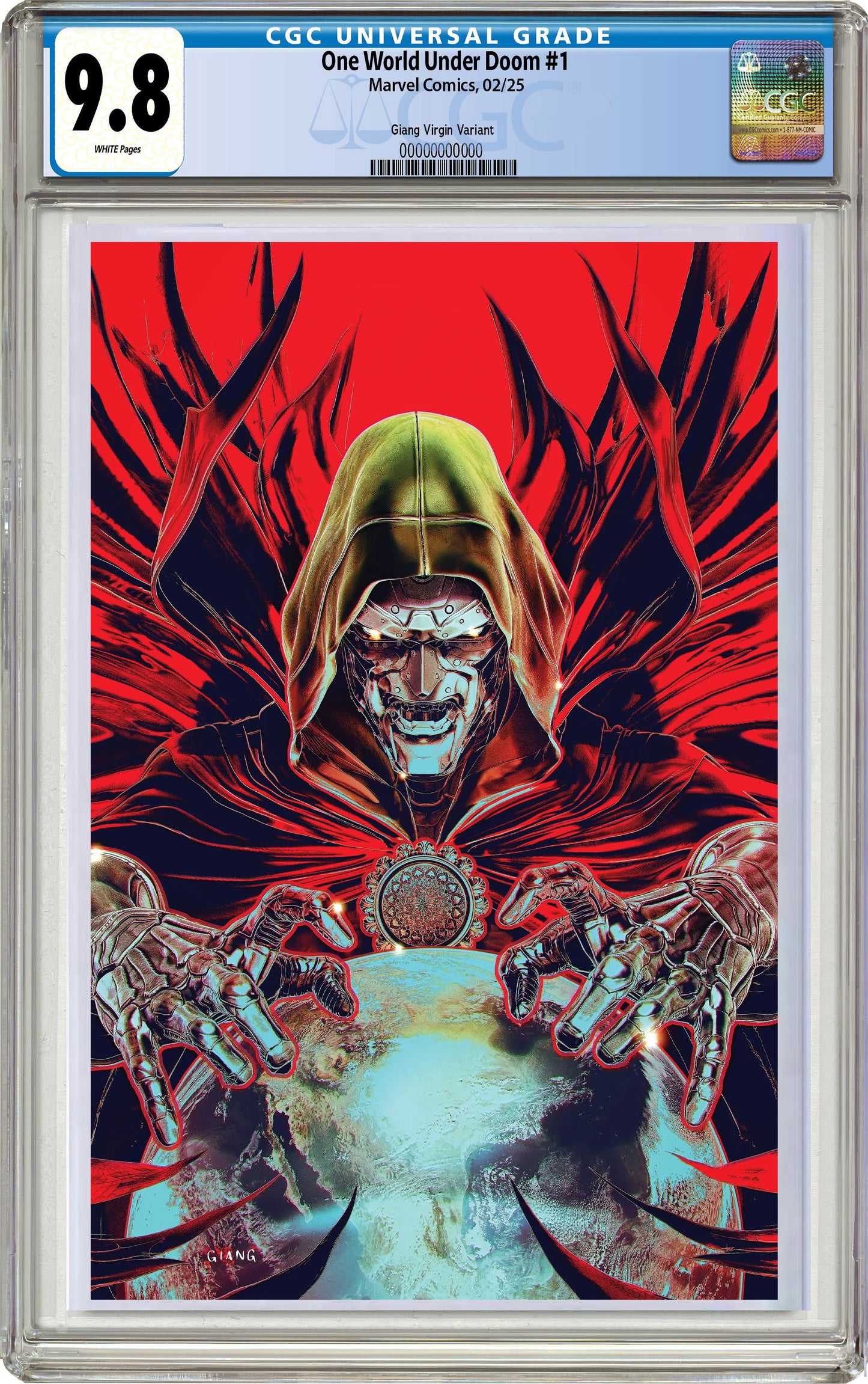 One World Under Doom #1 John Giang Negative Bleed Virgin Exclusive
