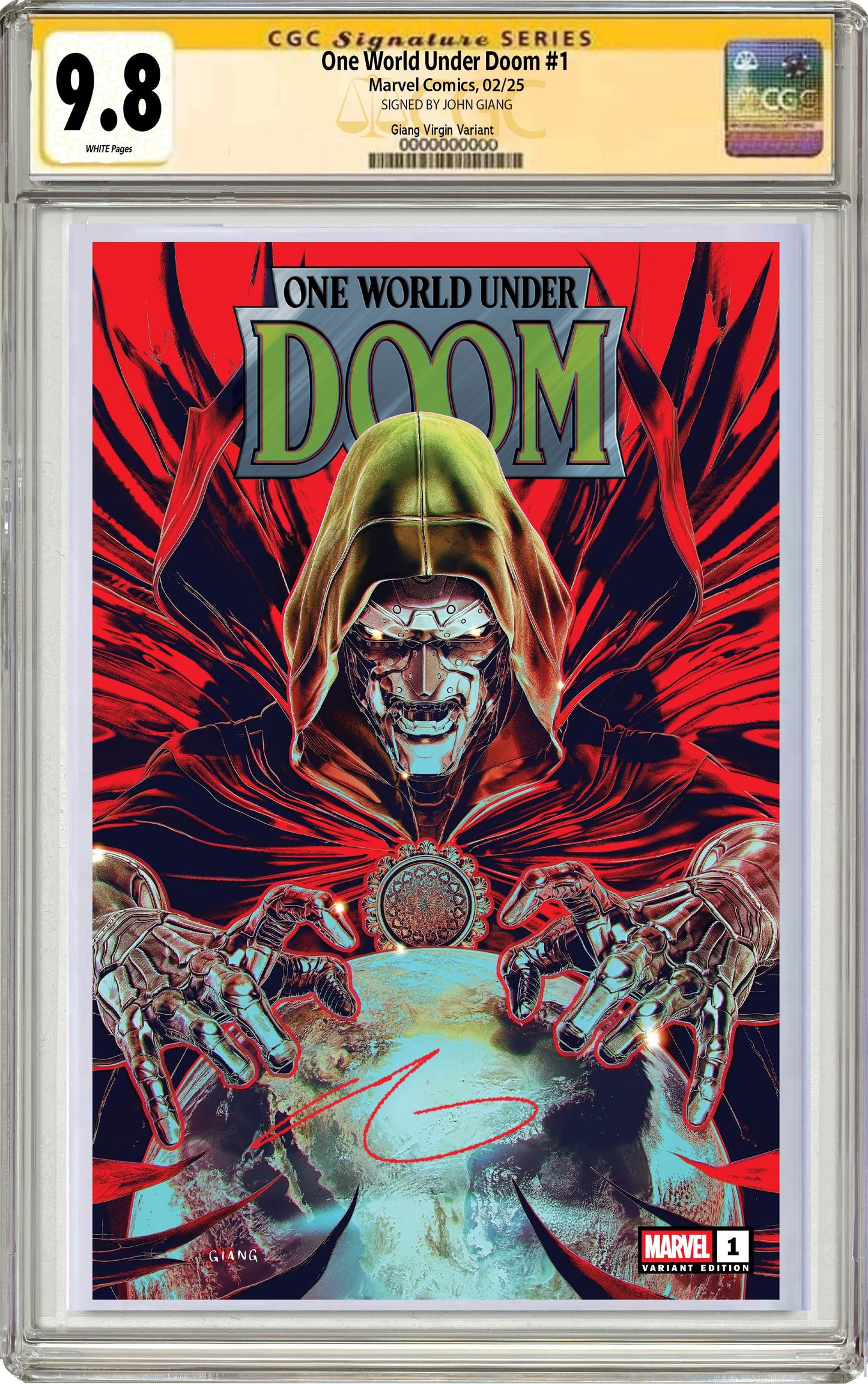 One World Under Doom #1 John Giang Negative Bleed Exclusive