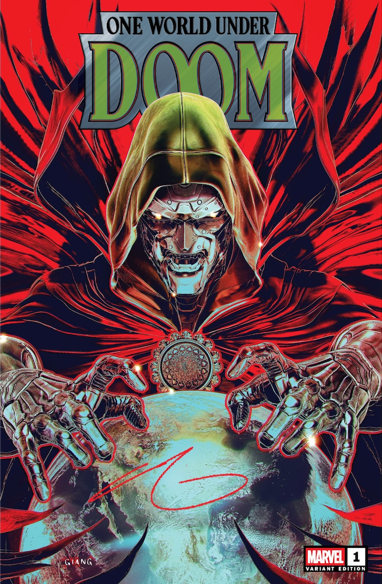 One World Under Doom #1 John Giang Negative Bleed Exclusive