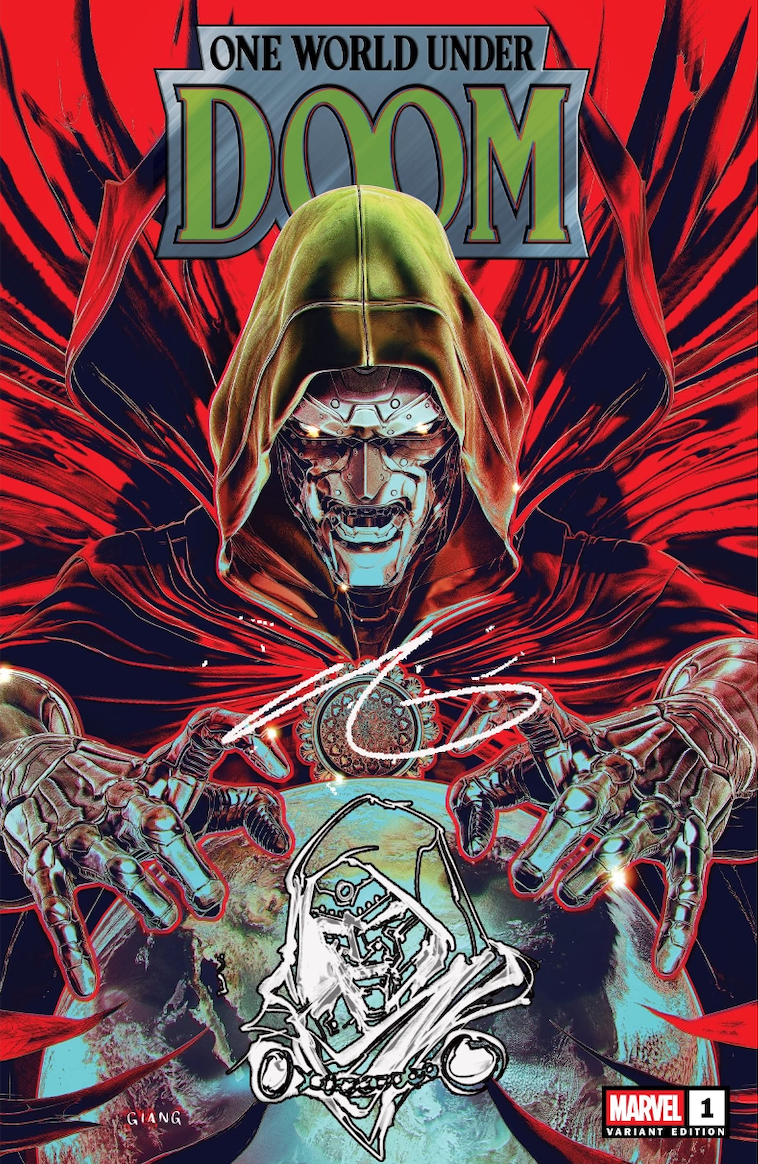 One World Under Doom #1 John Giang Negative Bleed Exclusive