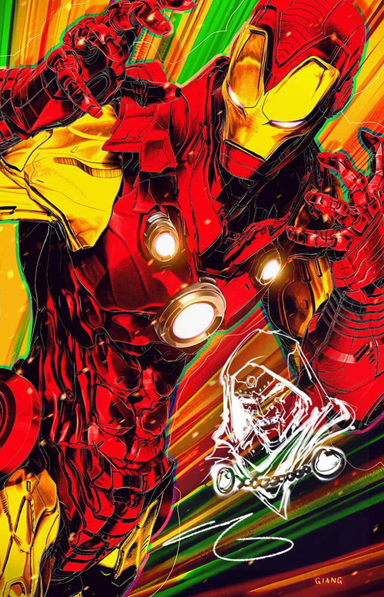 Iron Man #1 John Giang Negative Bleed Virgin Exclusive