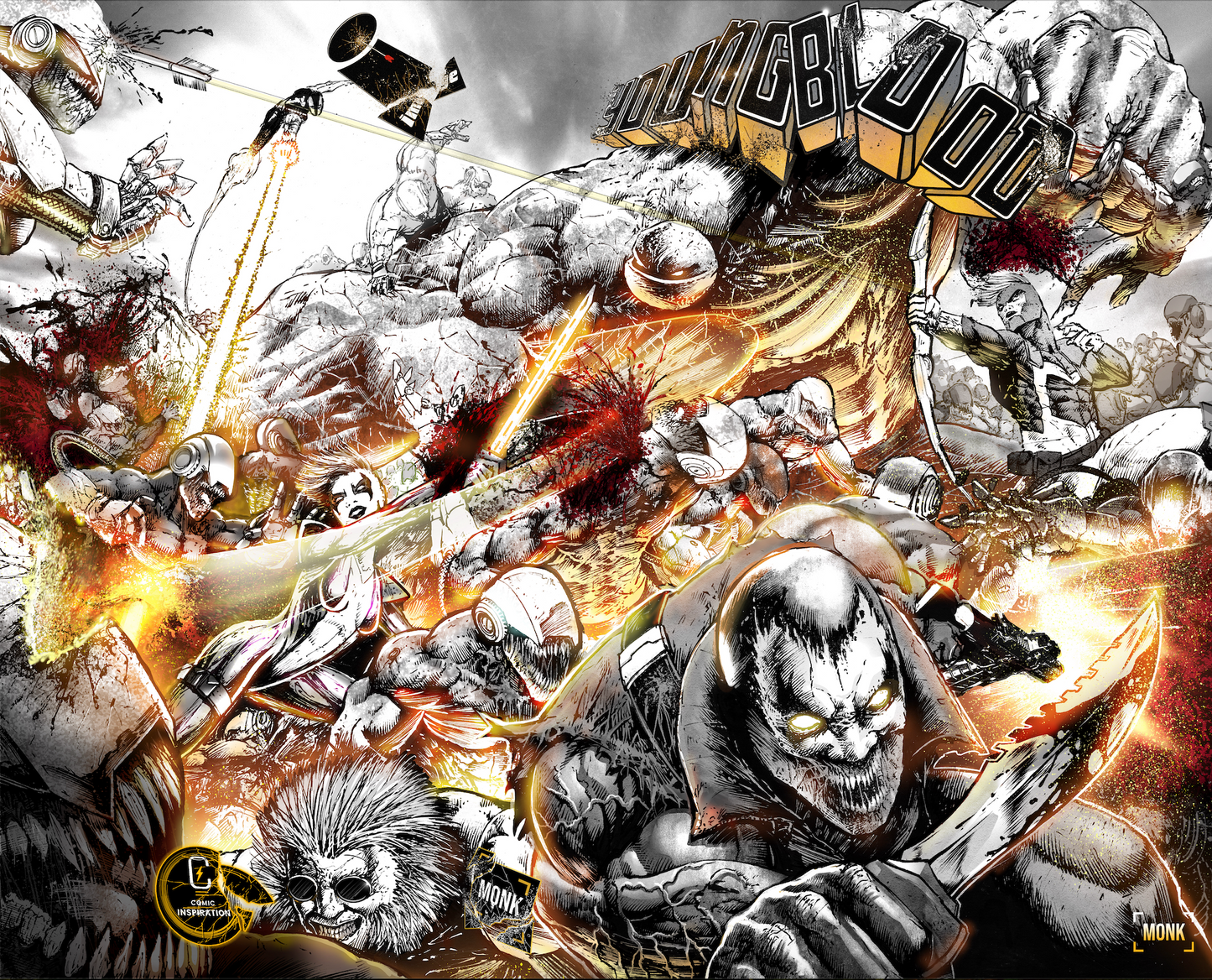 Image Preview Launch Early Access! - Youngblood #1 Jeff Monk Wraparound Spot Foil Exclusive